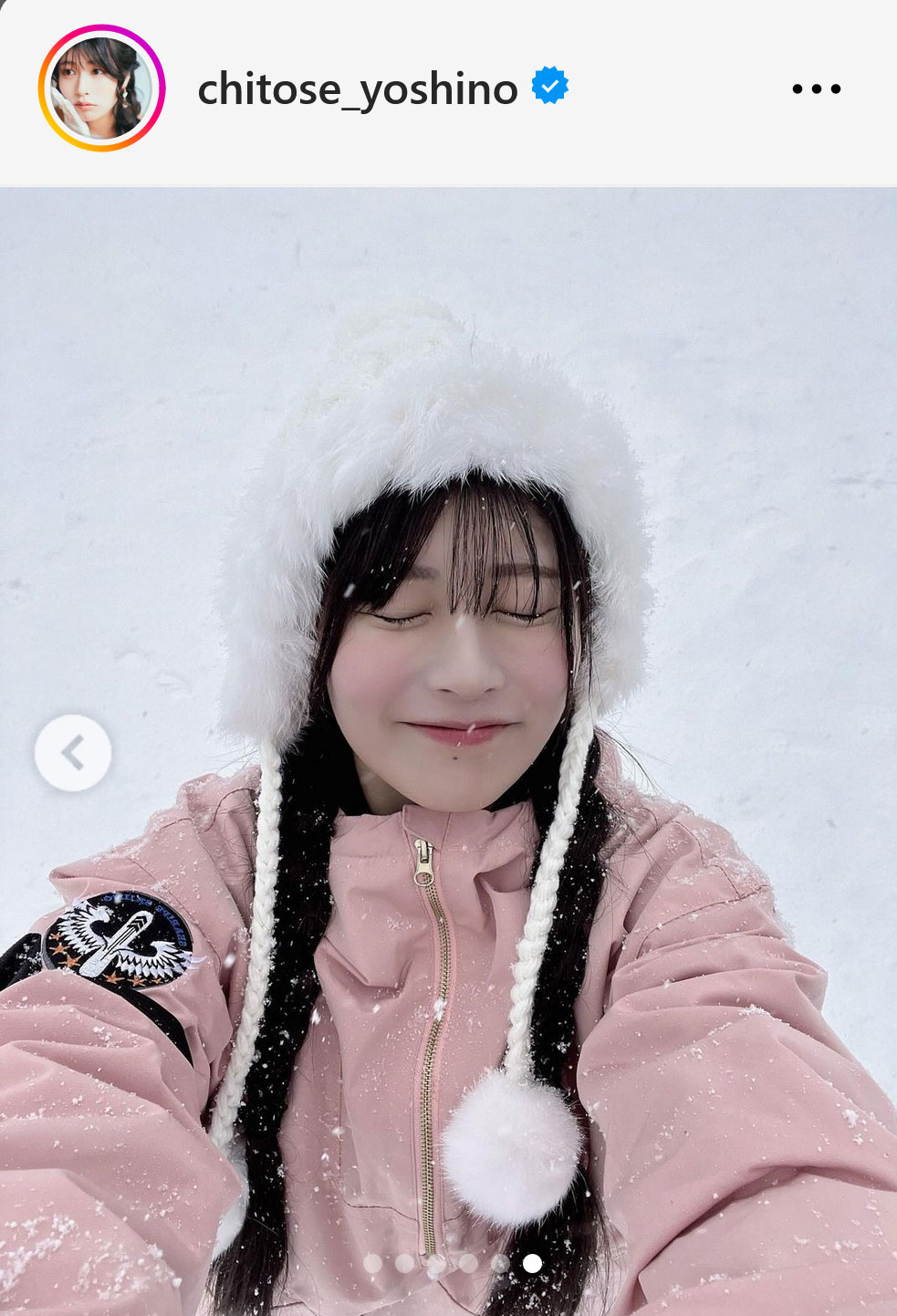 ちとせよしのインスタグラムから