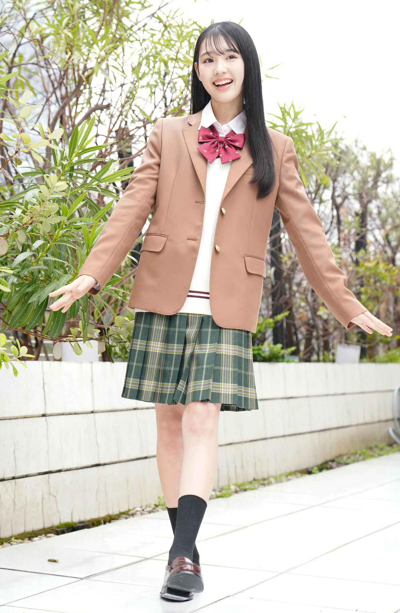 4月から高校生、新生活に笑顔がはじけるセブンティーン専属モデルの宮迫翠月（撮影・たえ見朱実）