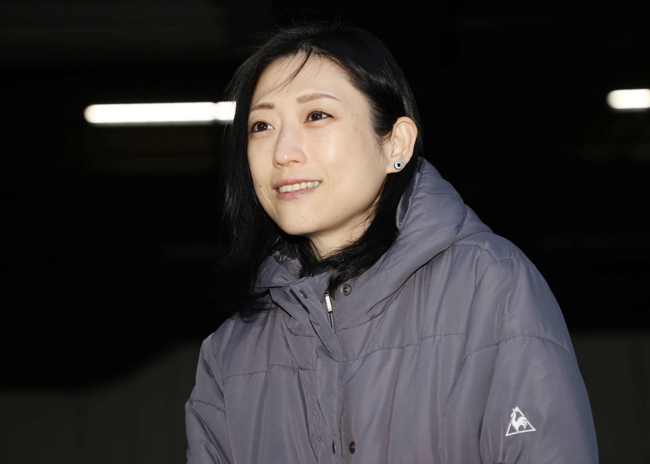取材に応じる壇蜜（撮影・鈴木正人）