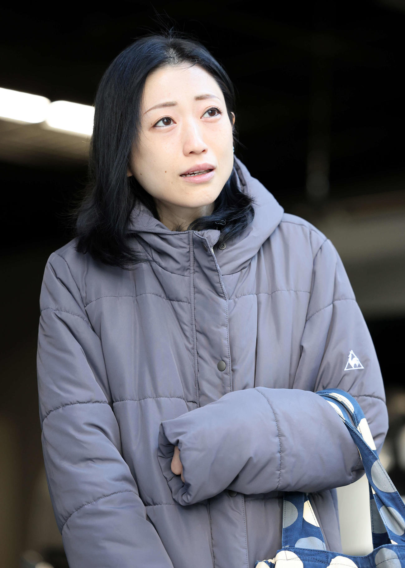 取材に応じる壇蜜（撮影・鈴木正人）