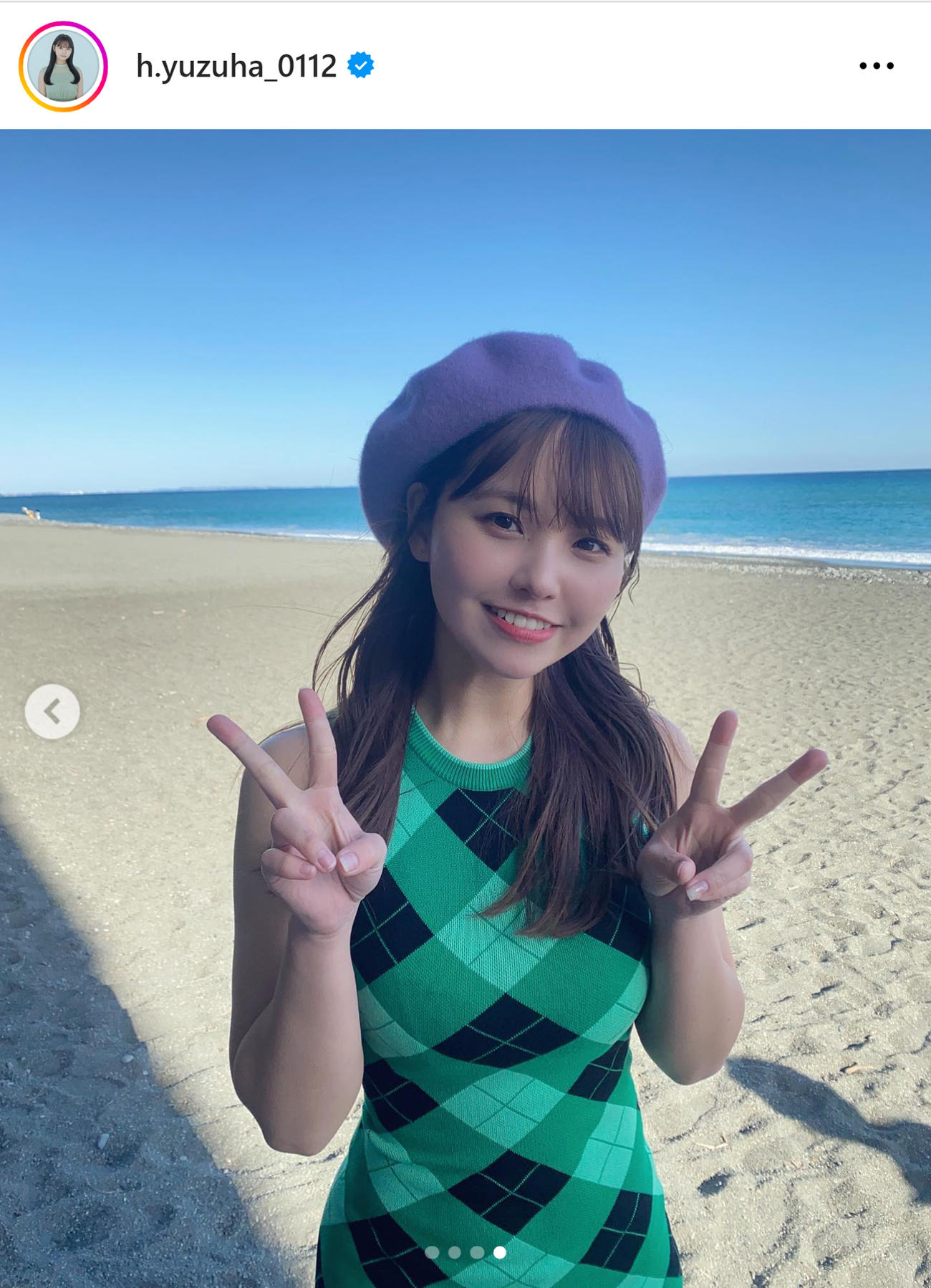 本郷柚巴のインスタグラムから