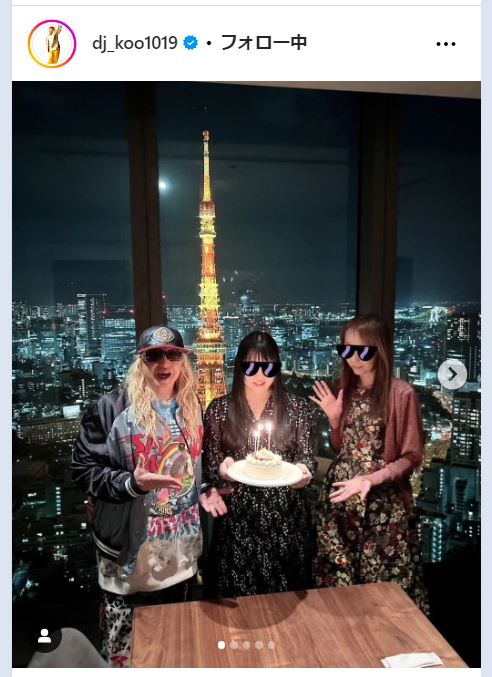 DJ KOOのインスタグラムから