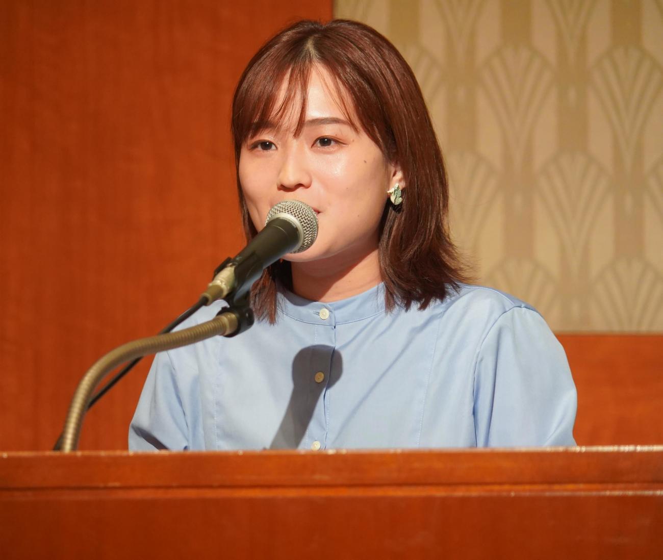 TBS篠原梨菜アナ（23年4月撮影）