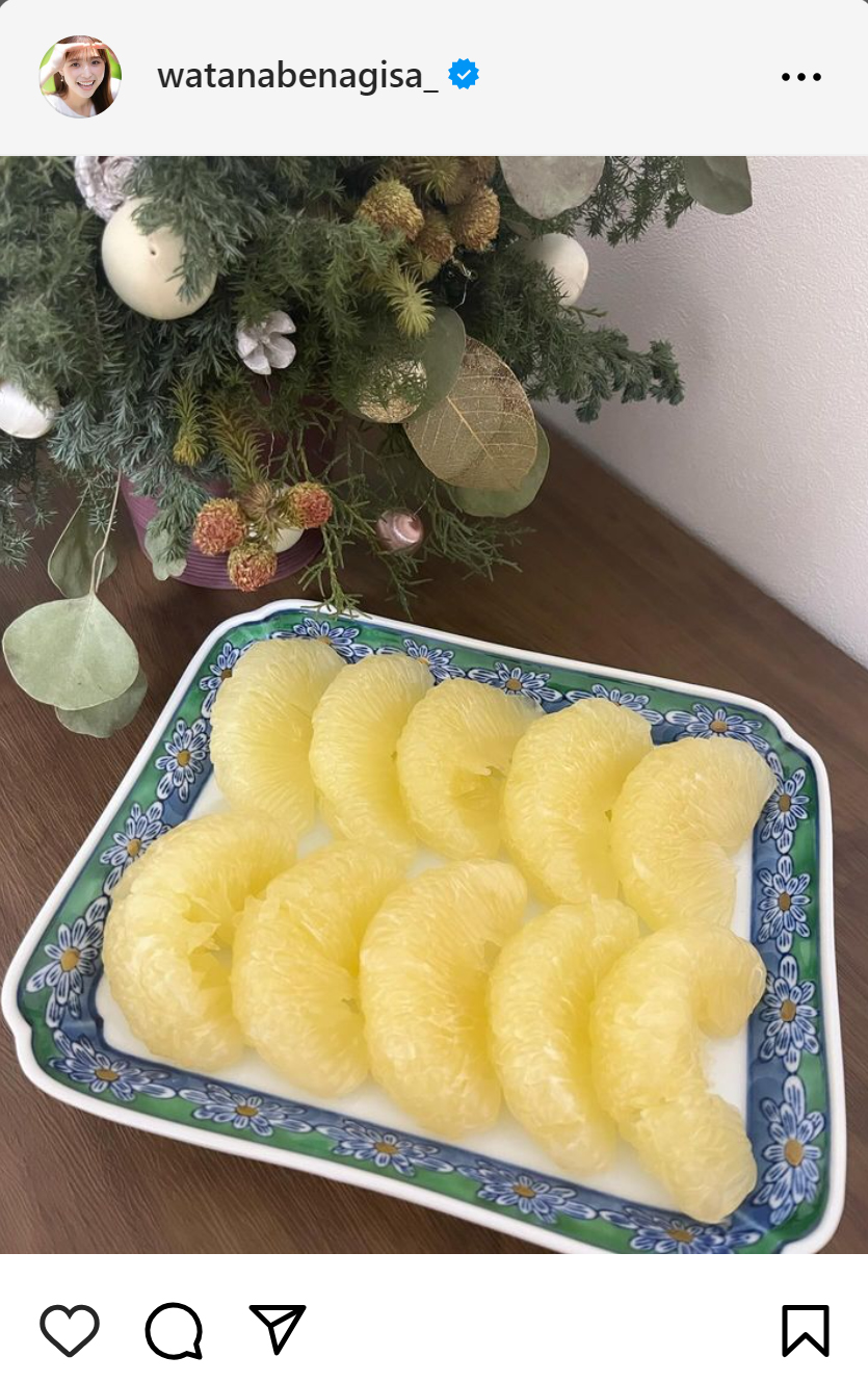 渡邊渚アナのインスタグラムから
