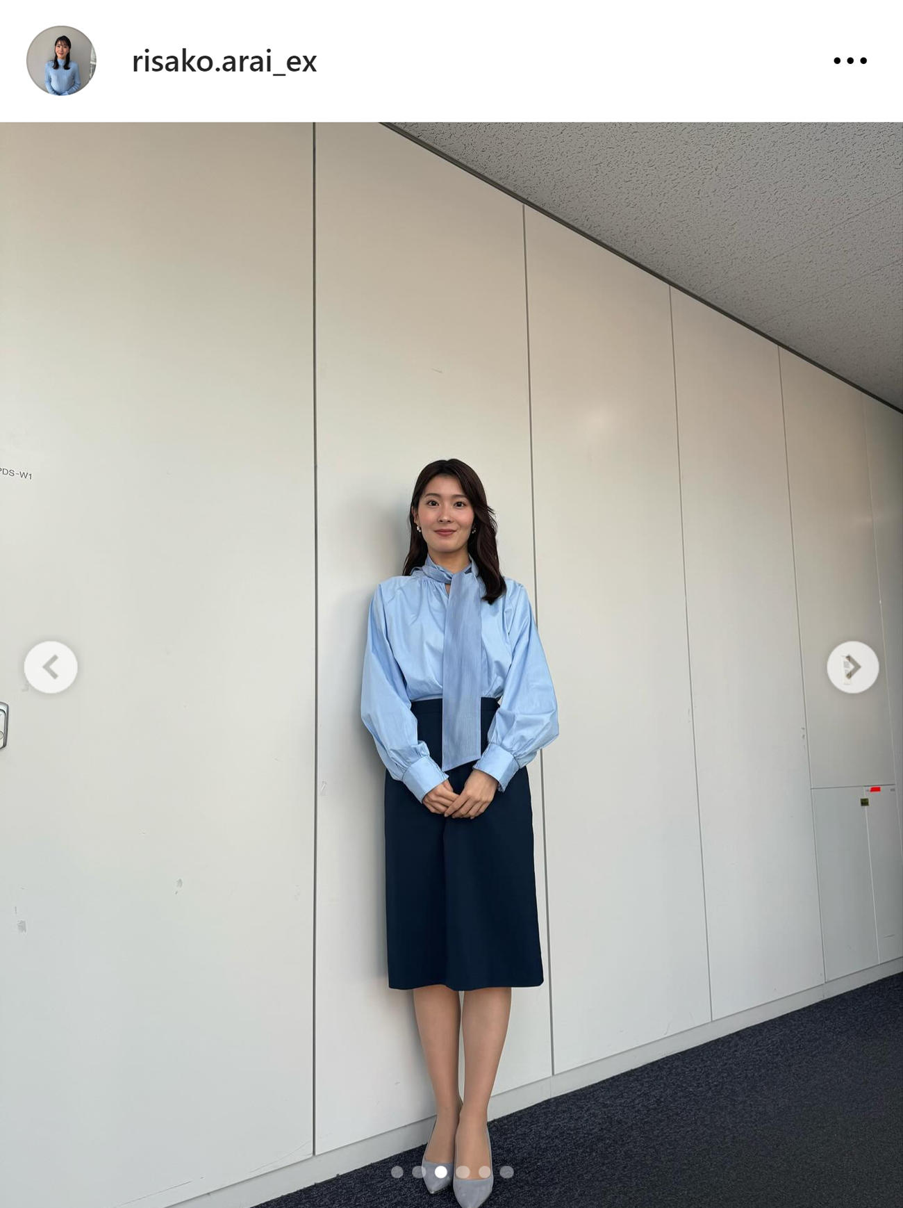 テレ朝荒井理咲子アナのインスタグラムから