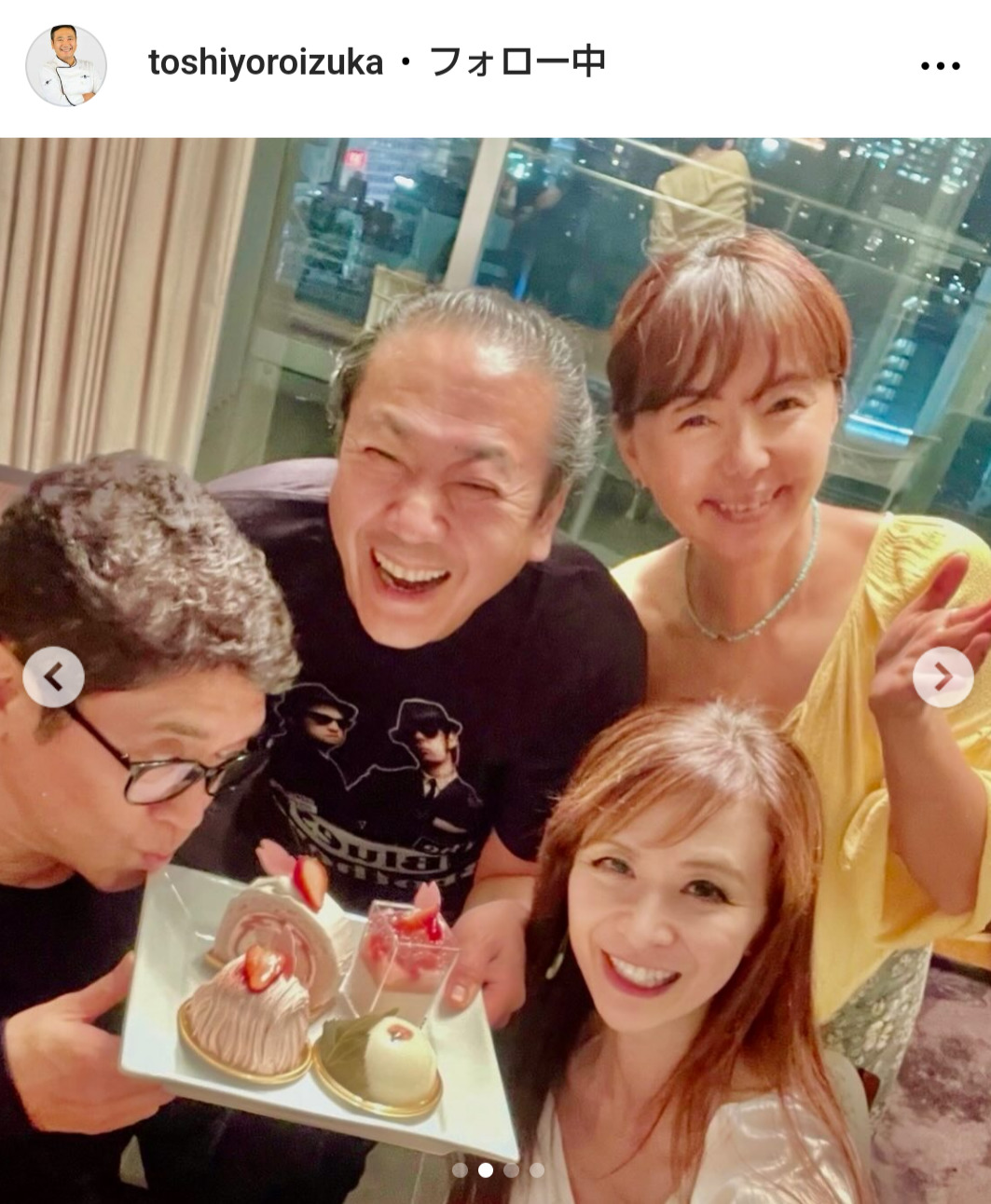 鎧塚俊彦氏のインスタグラムから