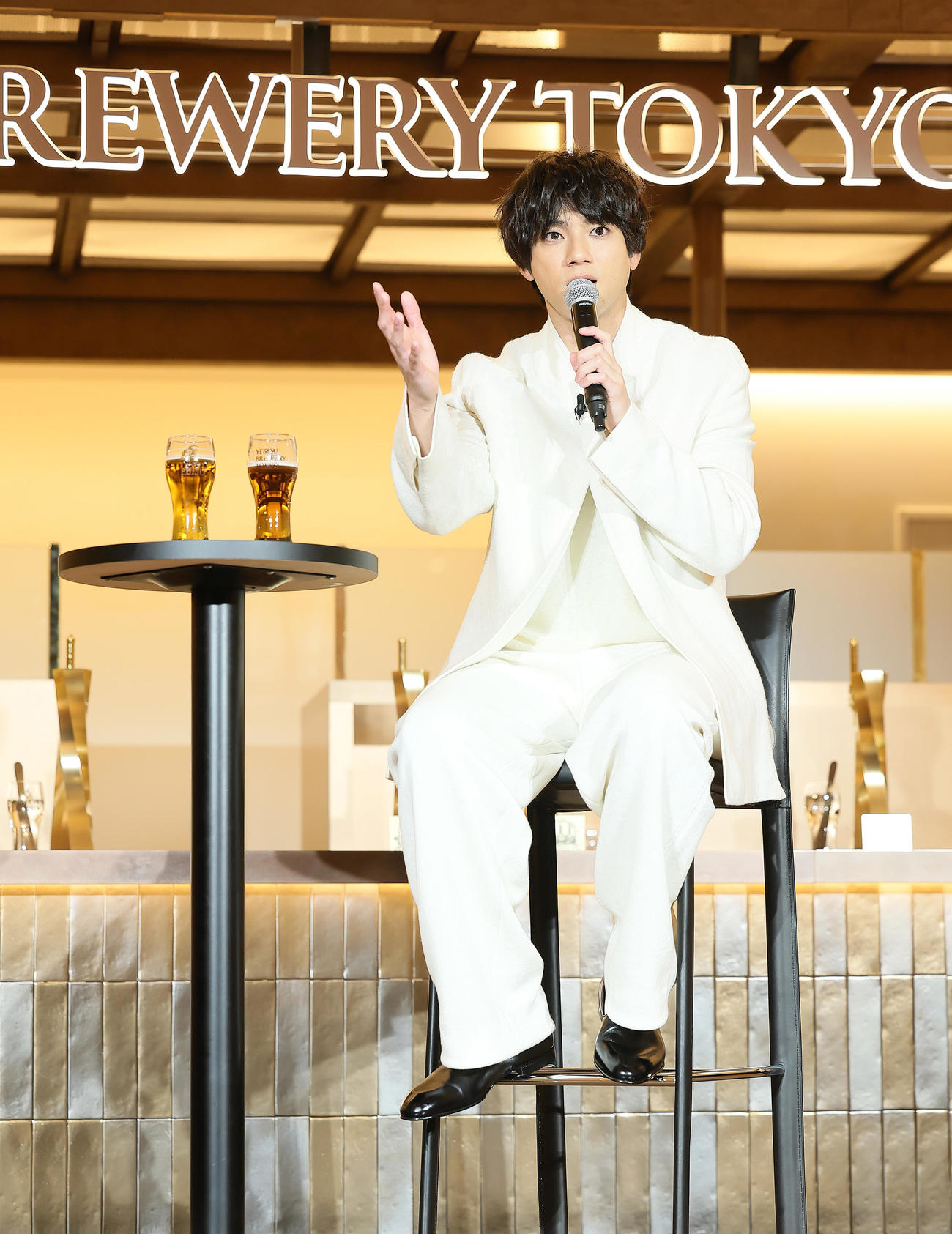 グランドオープン記念イベントに登場した山田裕貴（撮影・足立雅史）
