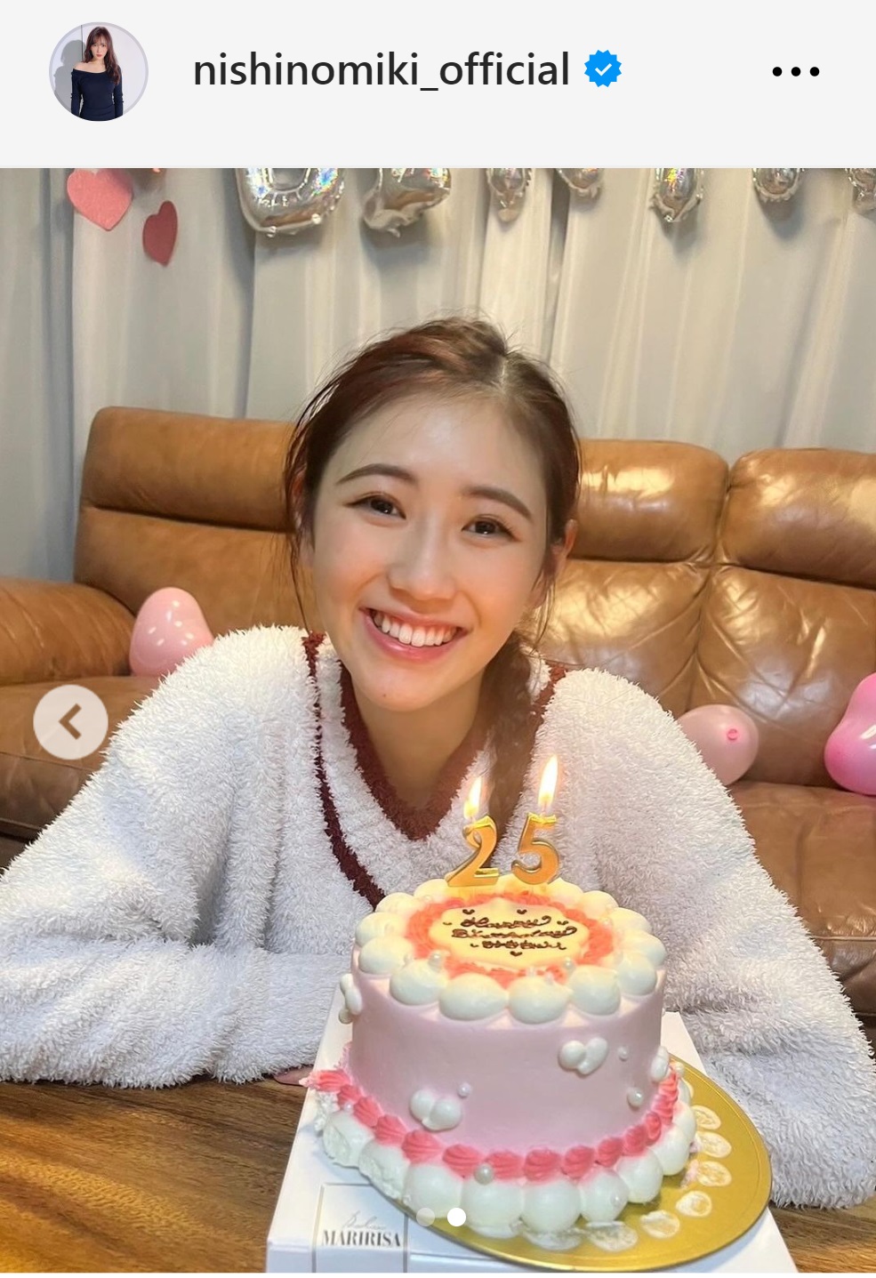 西野未姫のインスタグラムから