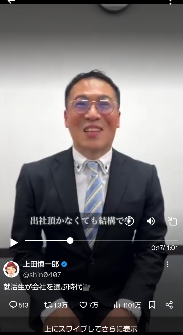 上田慎一郎監督のXから