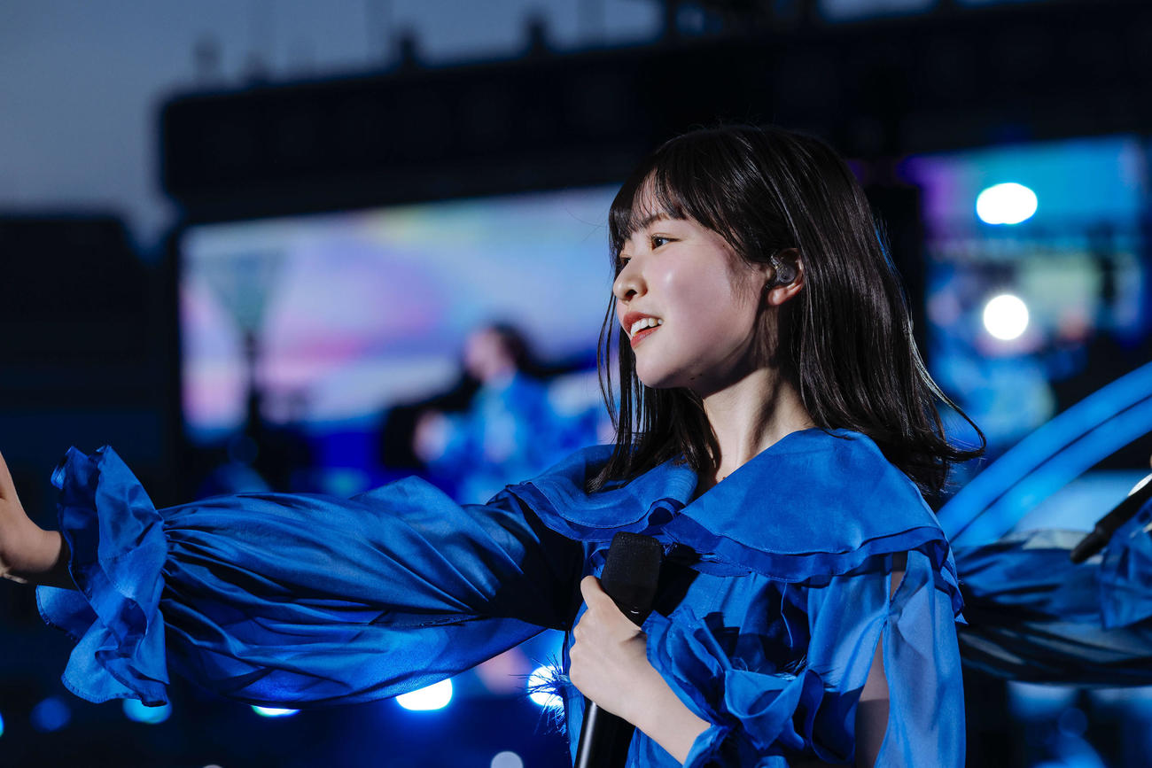 日向坂46「5回目のひな誕祭」DAY2でパフォーマンスする正源司陽子（上山陽介氏撮影）