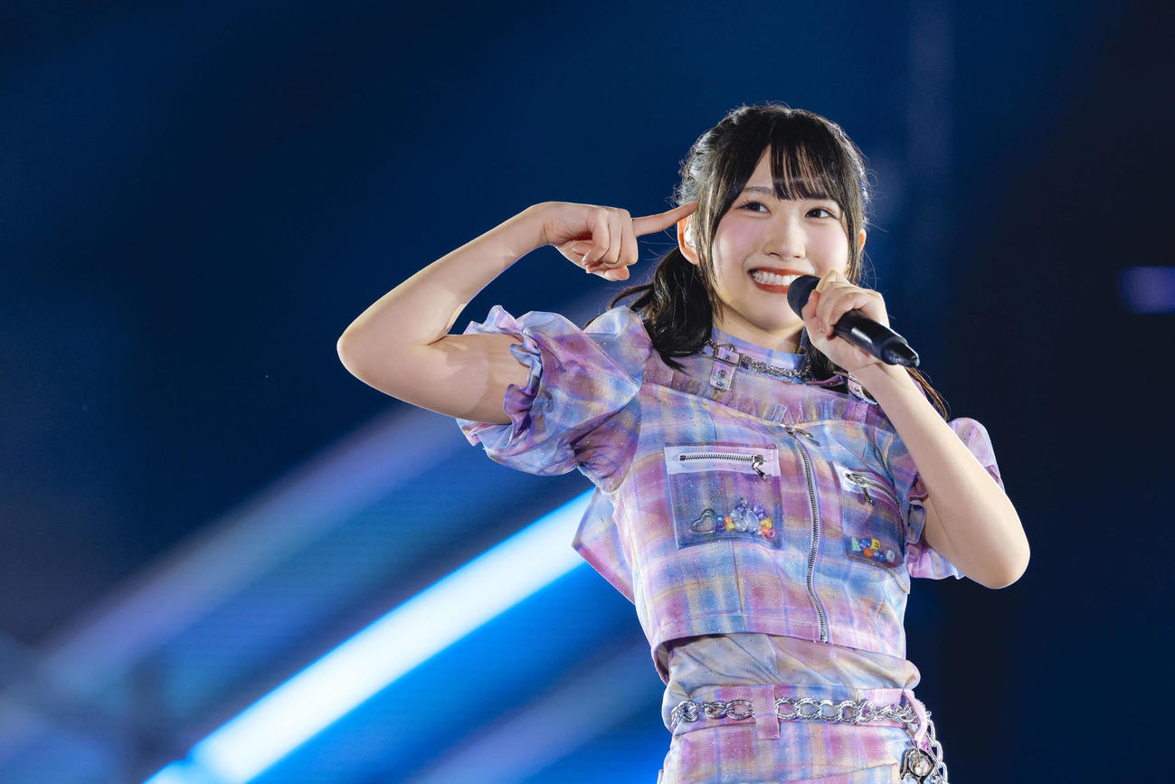 日向坂46「5回目のひな誕祭」DAY1でパフォーマンスする藤嶌果歩（上山陽介氏撮影）