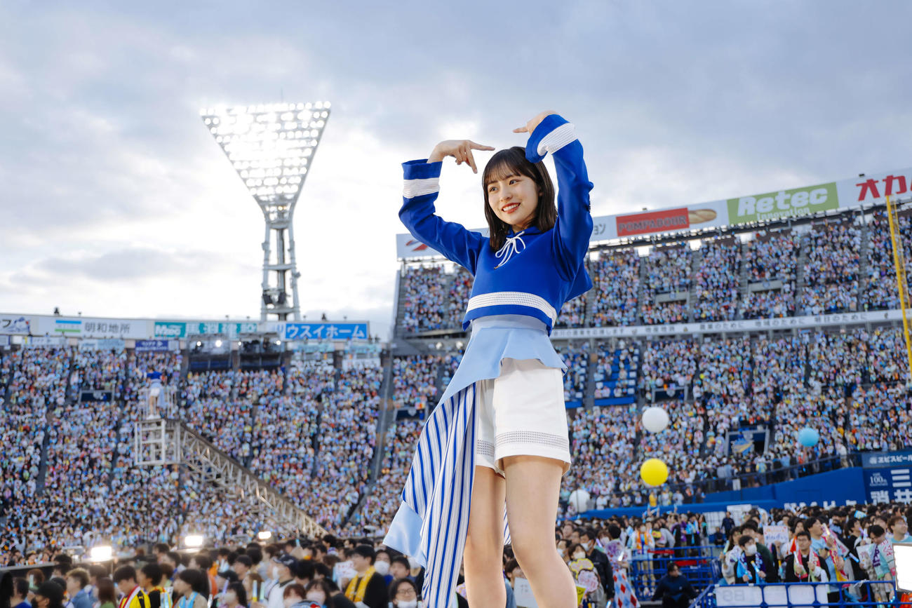 日向坂46「5回目のひな誕祭」DAY2でパフォーマンスする正源司陽子（上山陽介氏撮影）