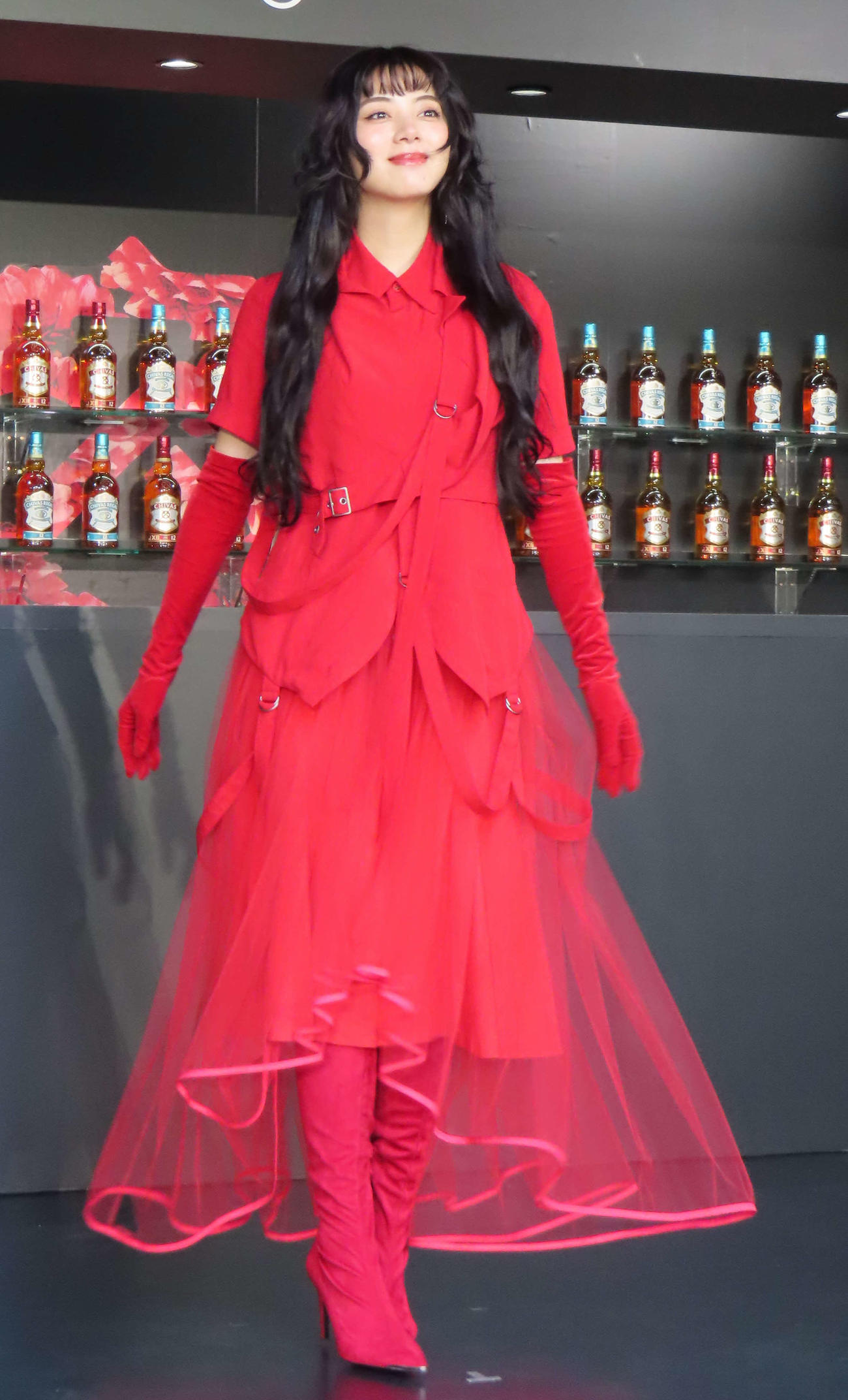 「CHIVAS REGAL SHIBUYA POP－UP」オープン発表会に登壇した池田エライザ