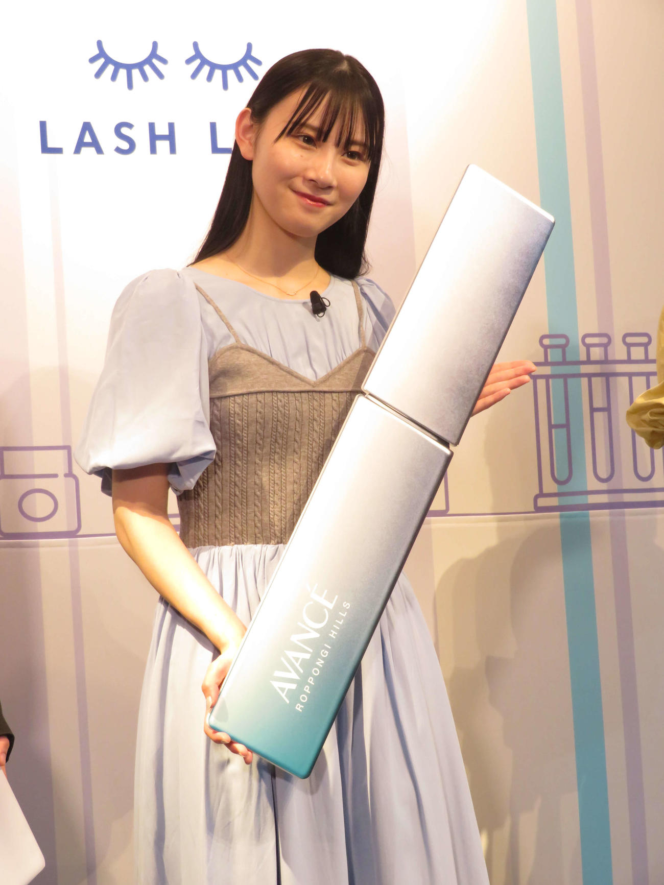 化粧品メーカー「アヴァンセ」の新商品発表会に出席した笠野咲藍