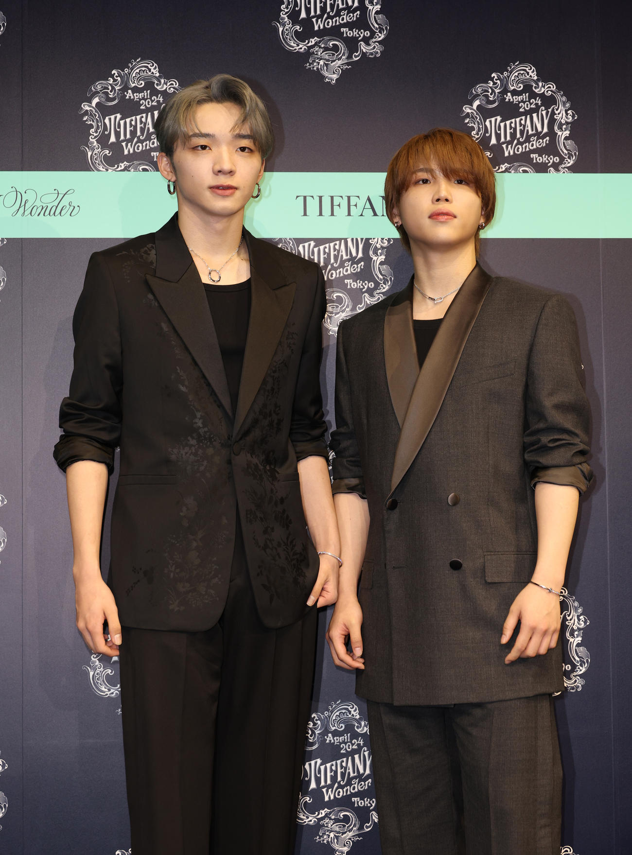 ティファニーのイベントに参加したRYUHEI（左）とSHUNTO（撮影・中島郁夫）