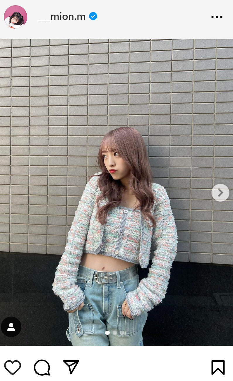 向井地美音のインスタグラムから