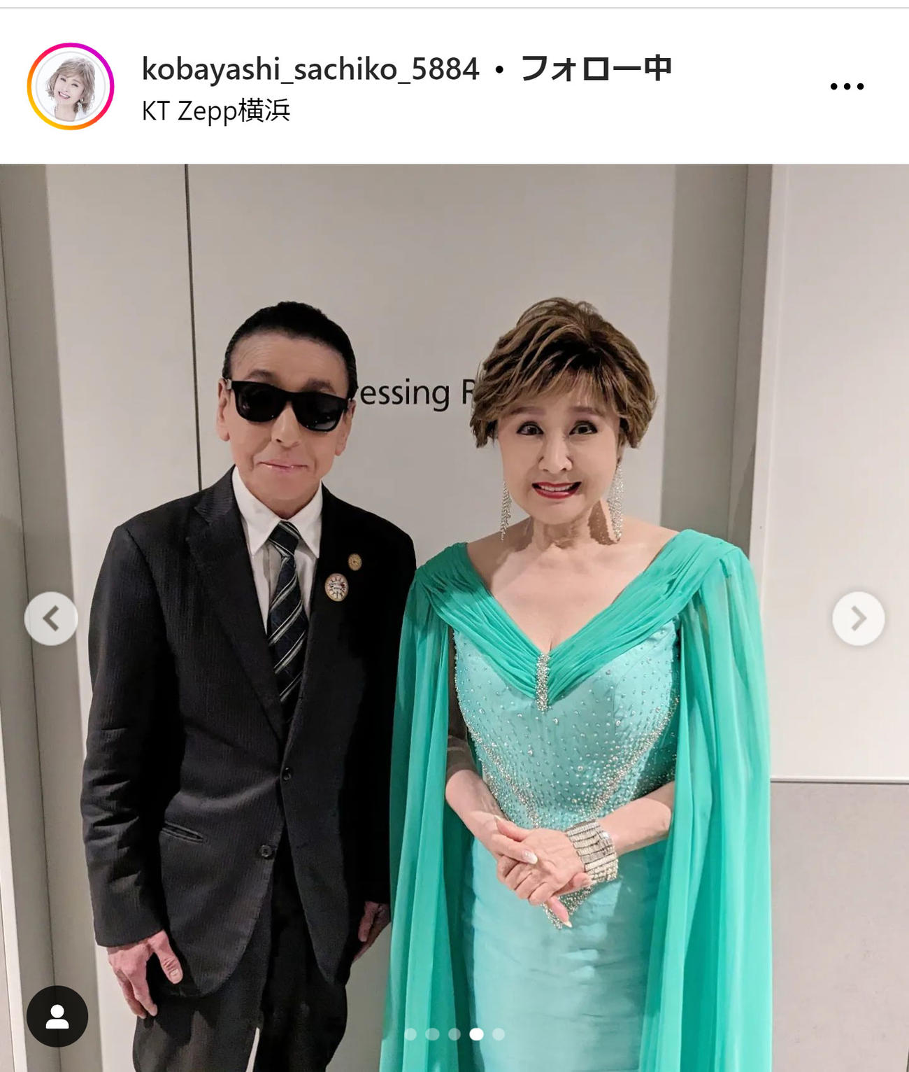 小林幸子のインスタグラムから