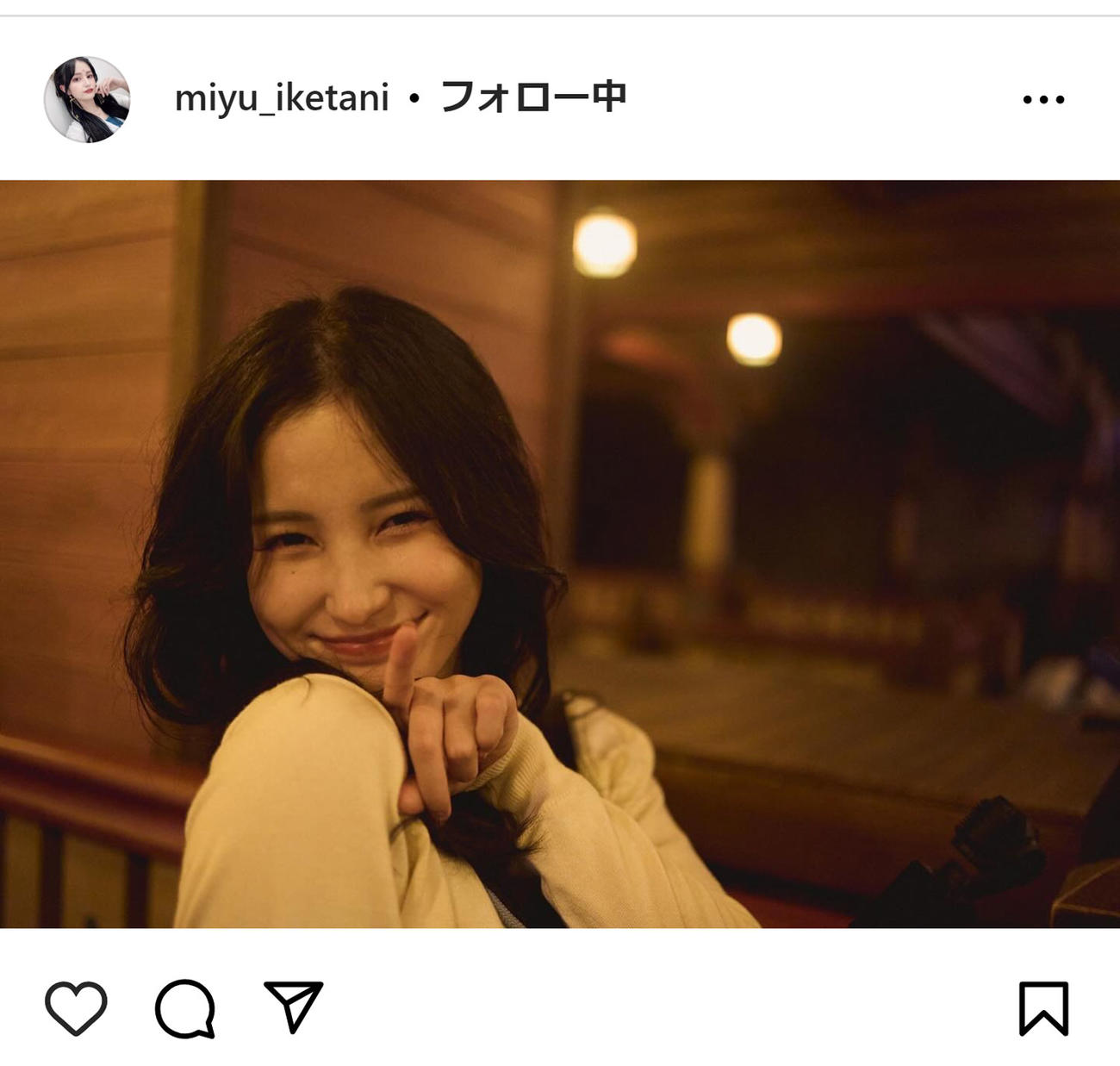 池谷実悠アナのインスタグラムから