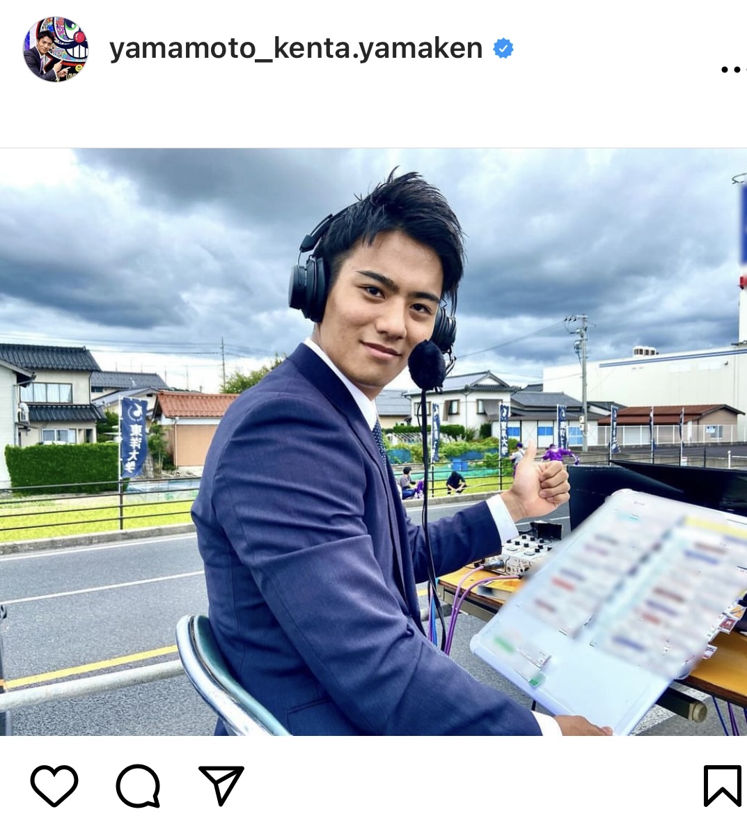 フジテレビ山本賢太アナウンサー（インスタグラムから）