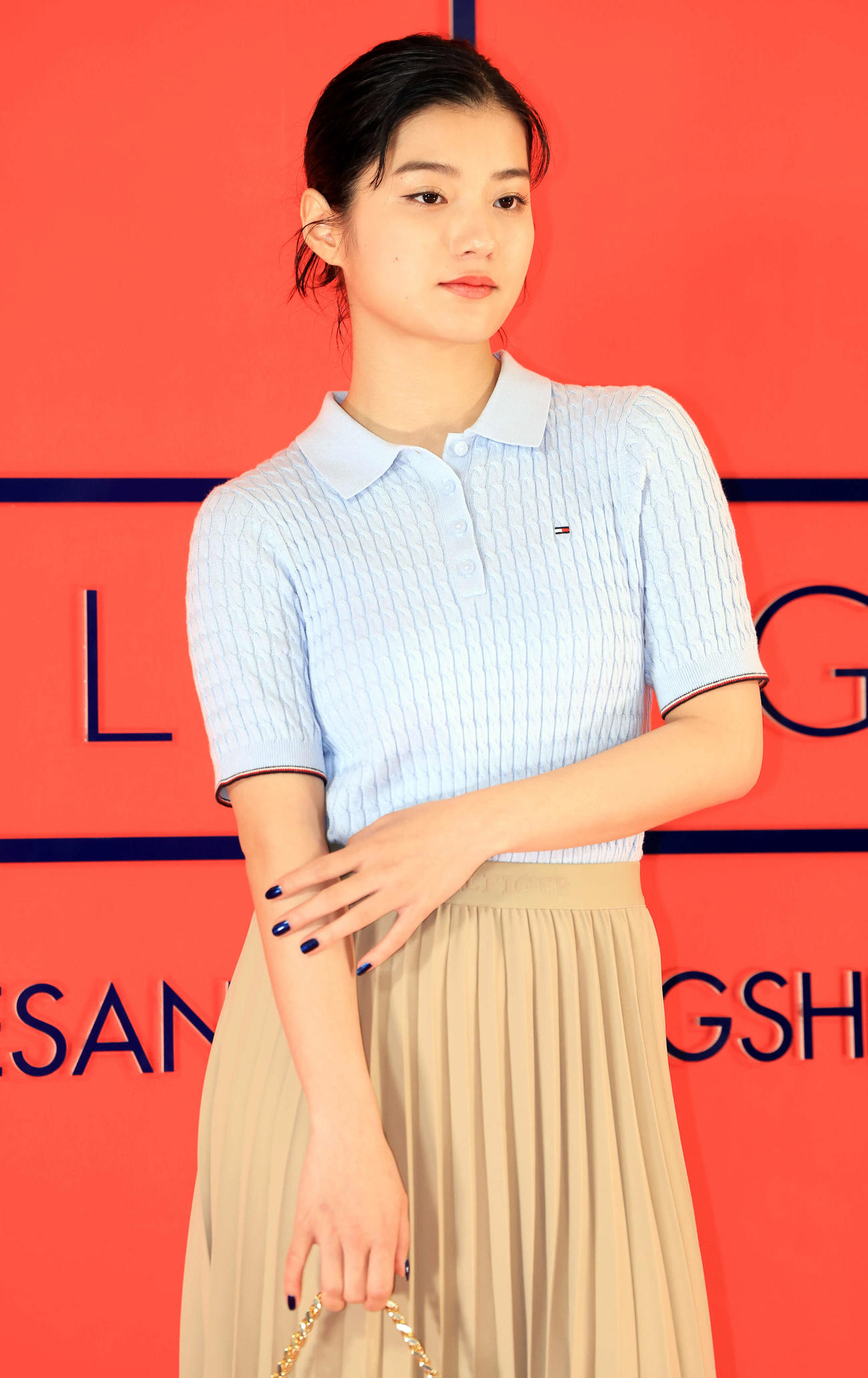 トミー・ヒルフィガー［People's place」に登場した蒔田彩珠（撮影・浅見桂子）