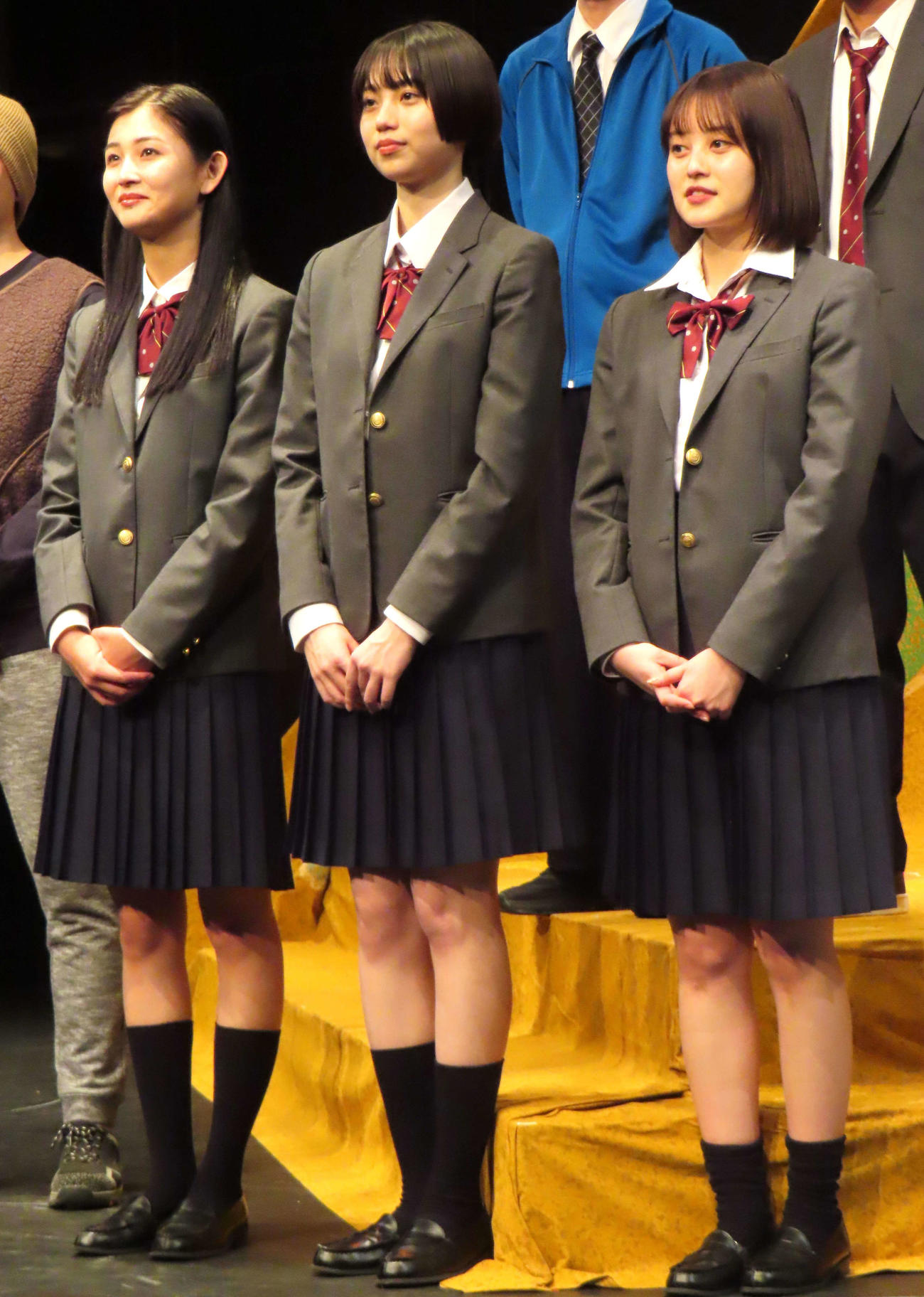 「ACTORS STAND Vol．1『無垢ども』」取材会に登壇した、左から花音、平美乃理、福山絢水