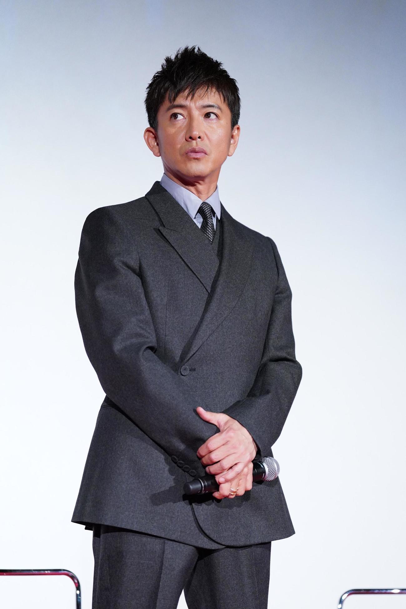 テレビ朝日系ドラマ「Believeー君にかける橋ー」キャスト登壇イベントに臨む木村拓哉（撮影・小沢裕）