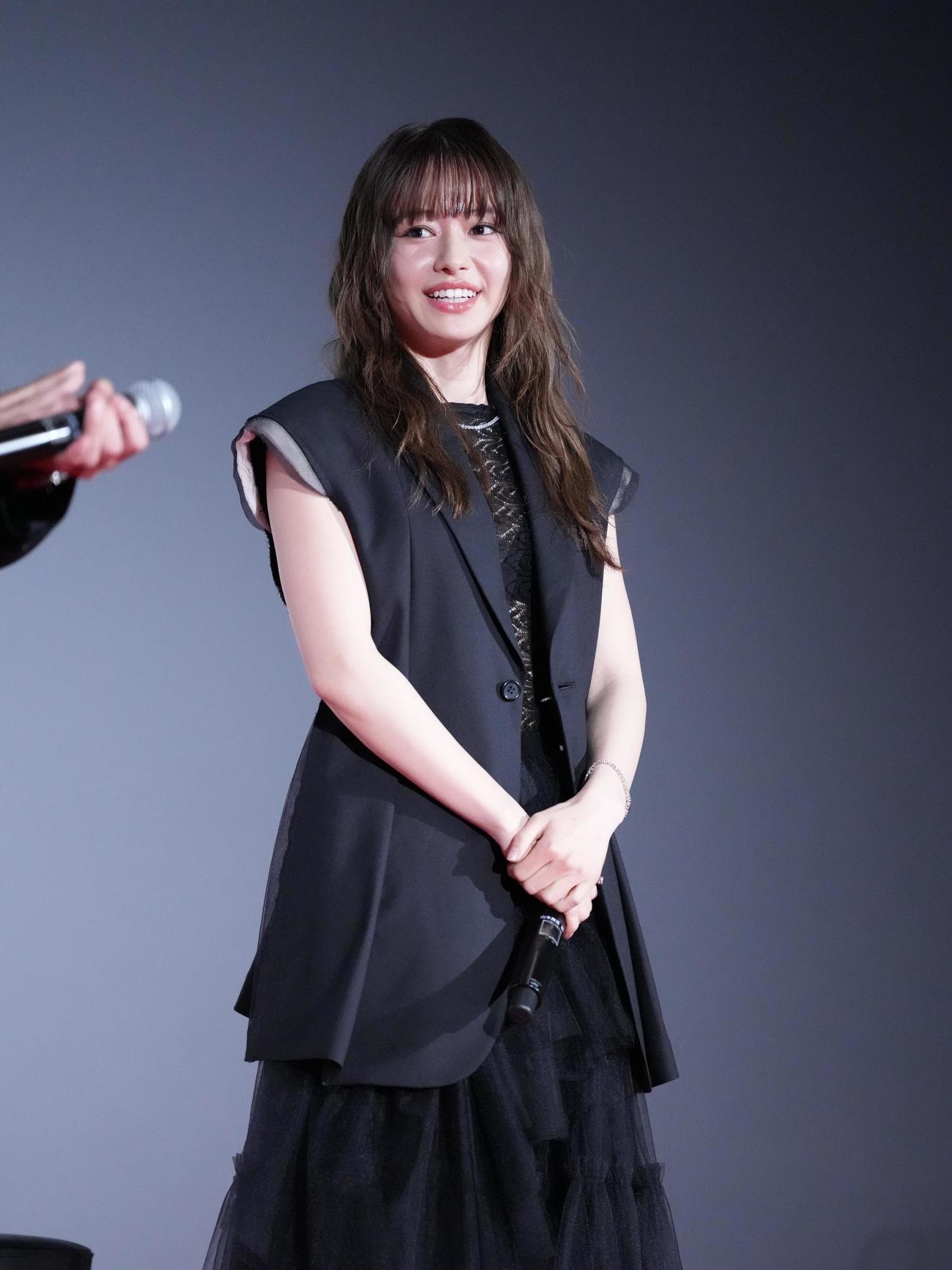 テレビ朝日系ドラマ「Believeー君にかける橋ー」キャスト登壇イベントに臨む山本舞香（撮影・小沢裕）