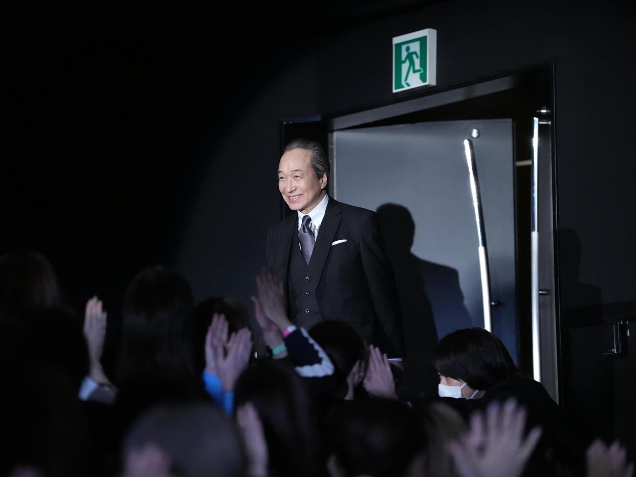 テレビ朝日系ドラマ「Believeー君にかける橋ー」キャスト登壇イベントに臨む小日向文世（撮影・小沢裕）