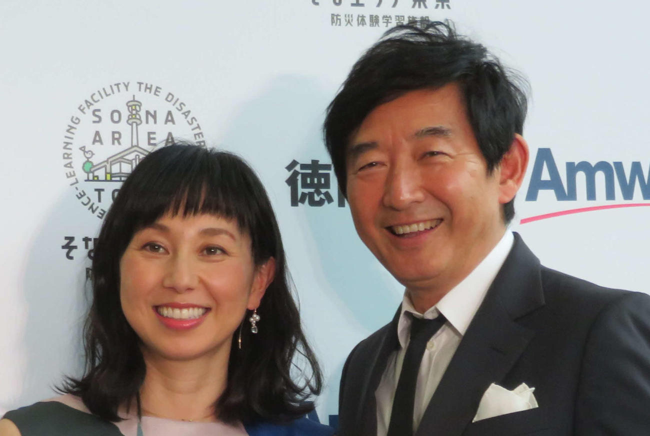 石田純一（右）東尾理子夫妻（2018年3月撮影）