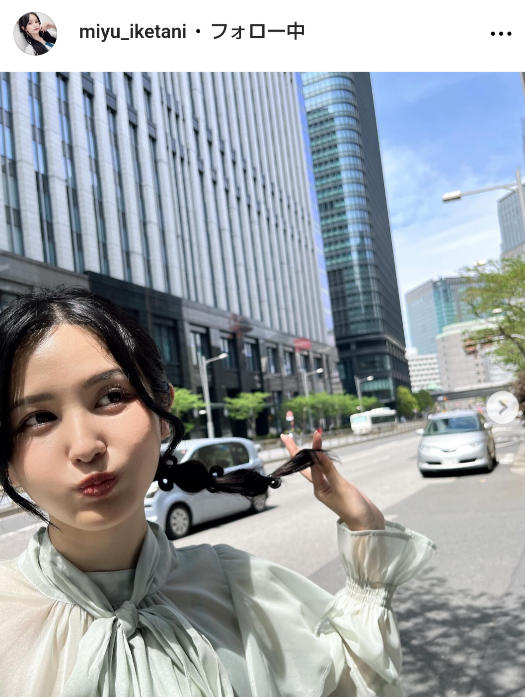 池谷実悠アナのインスタグラムから