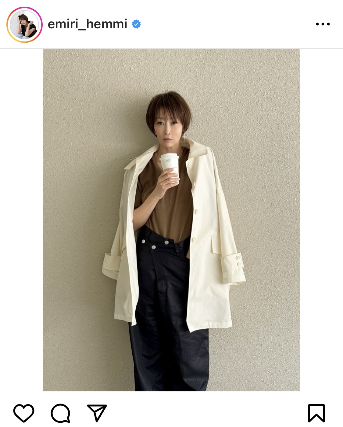 辺見えみりのインスタグラムから