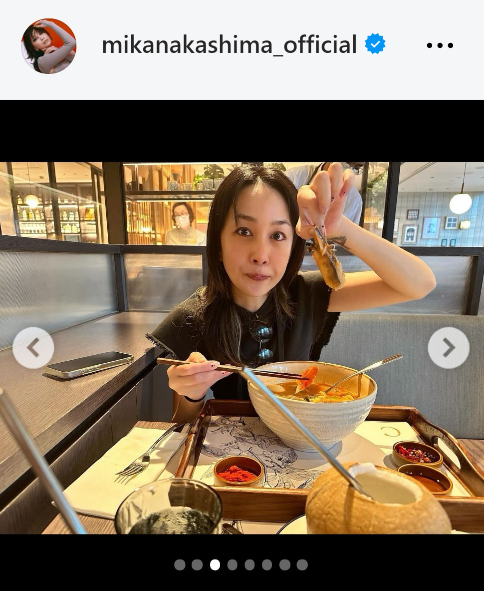 中島美嘉のインスタグラムから
