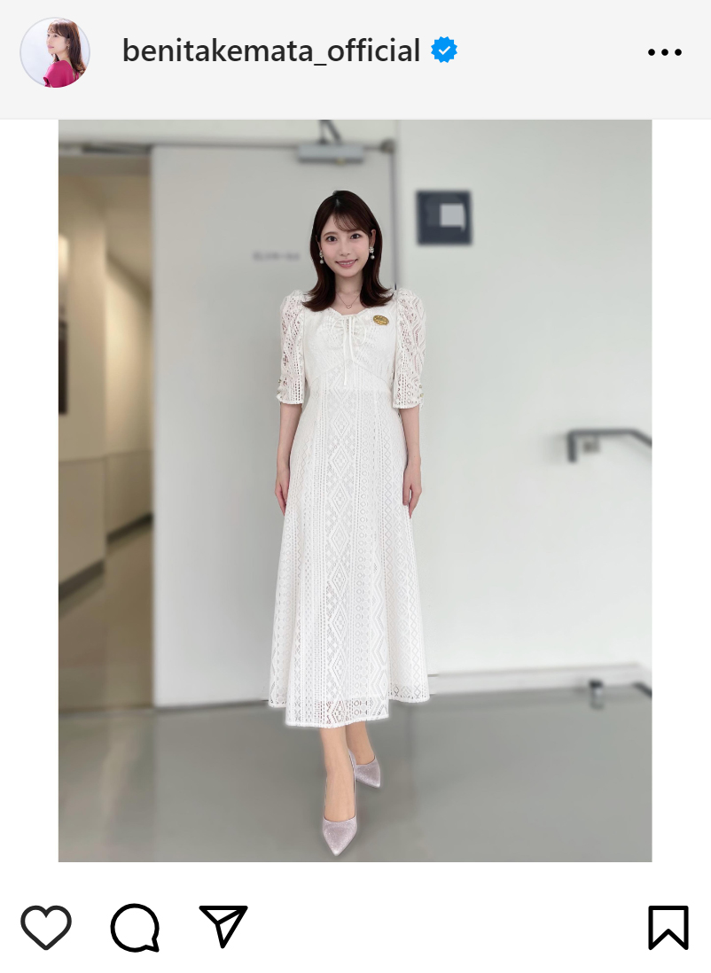 竹俣紅アナのインスタグラムから