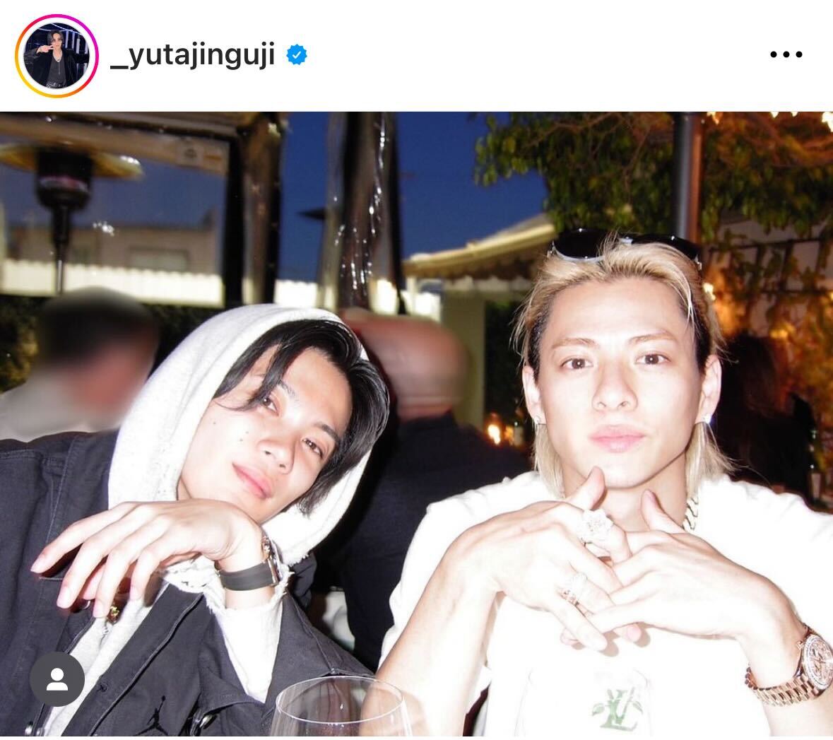 神宮寺勇太のインスタグラムから