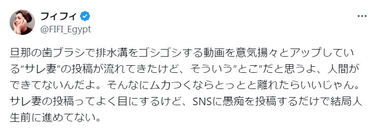 フィフィのXから