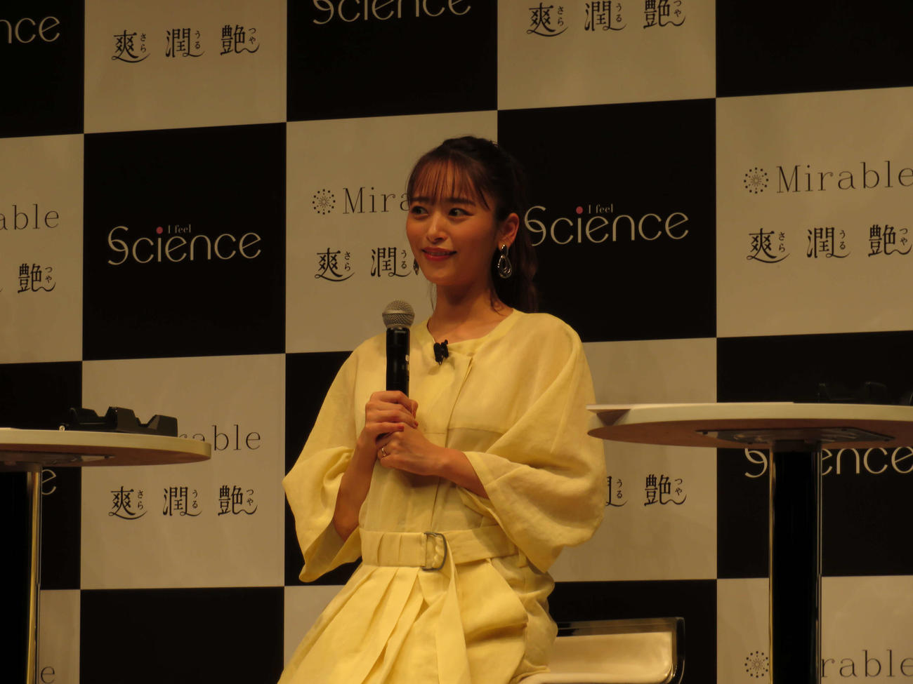 「ミラブル　エイジングシリーズ　新商品発表会」に出席した近藤千尋（撮影・深田雄智）