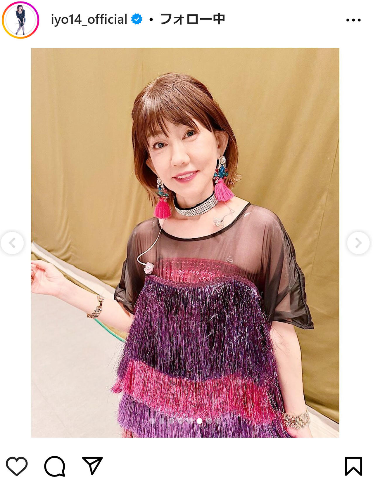 松本伊代のインスタグラムから