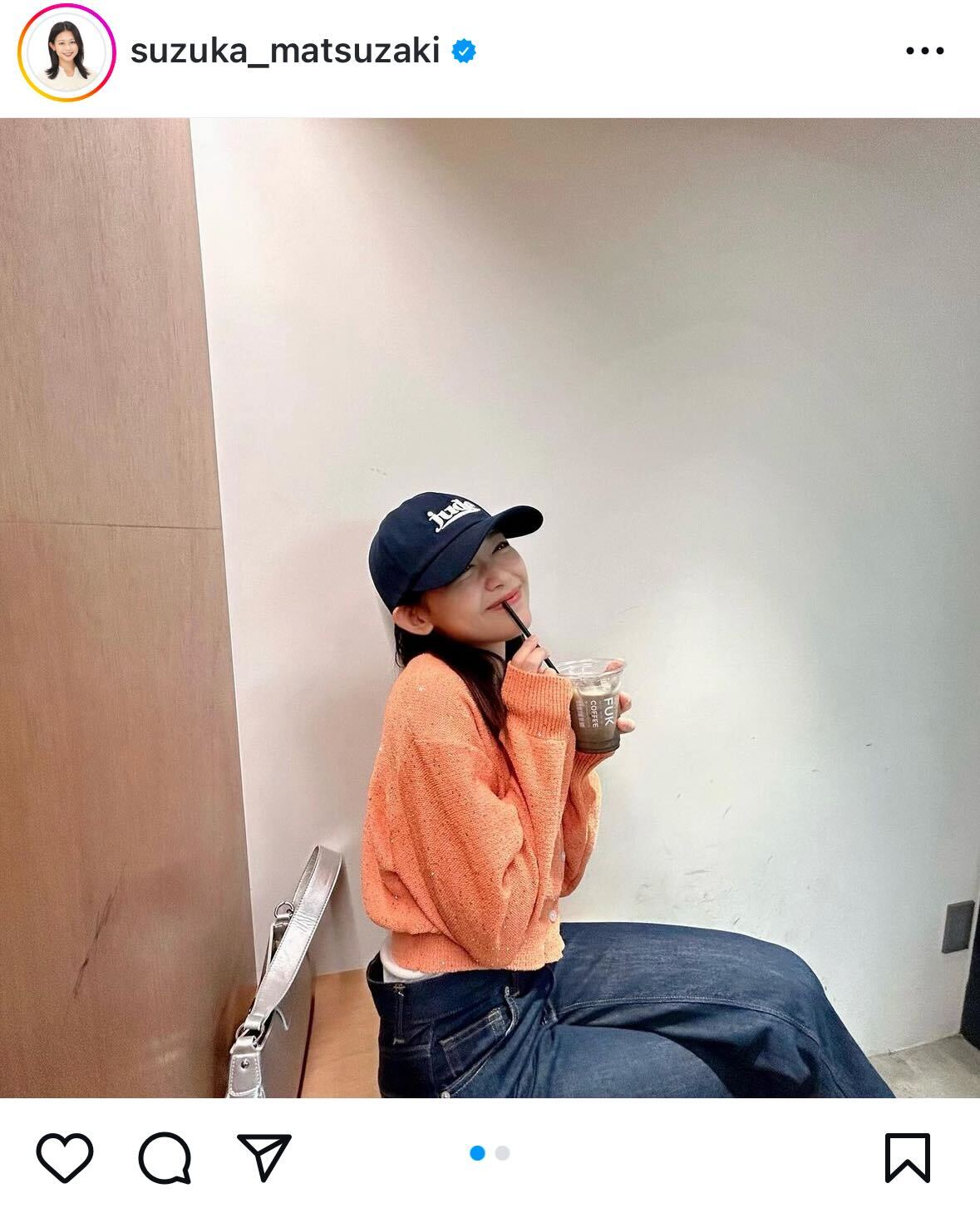 松崎涼佳アナウンサーインスタグラムから