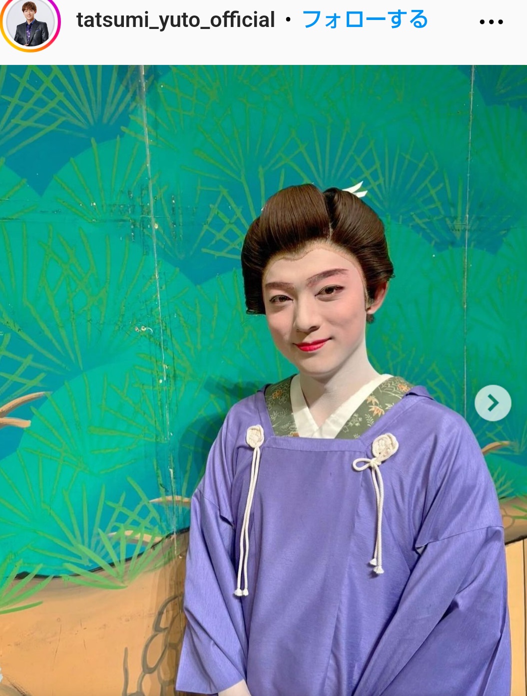 辰巳ゆうとのインスタグラムより