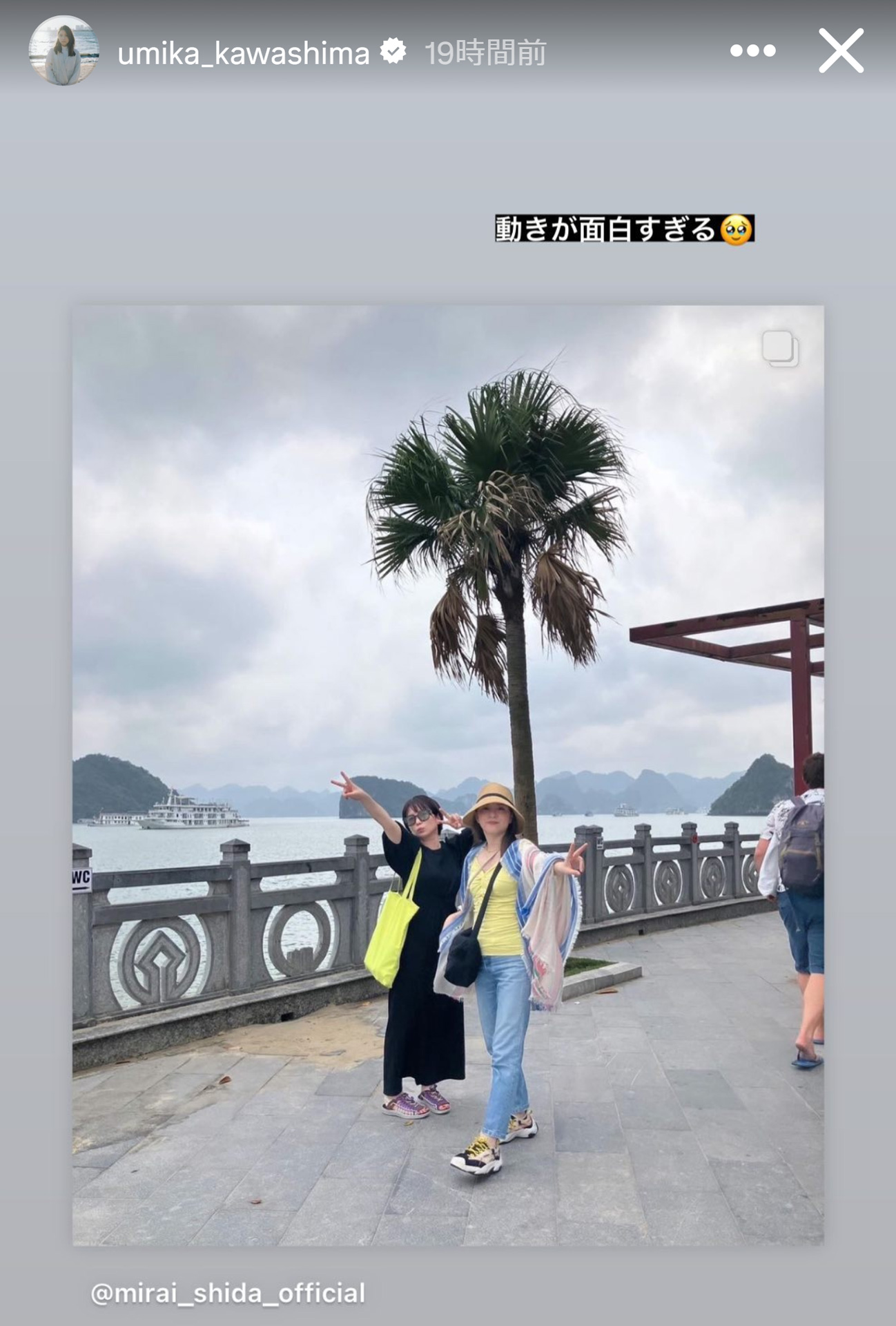 川島海荷のインスタグラムから
