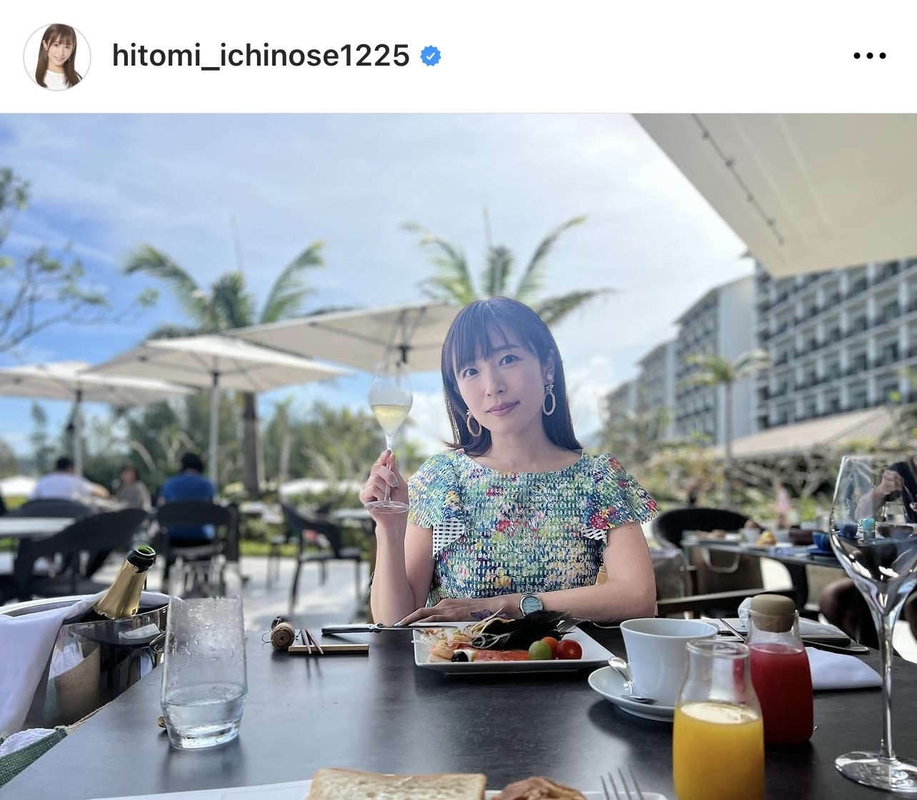 （市野瀬瞳アナウンサーのインスタグラムから）