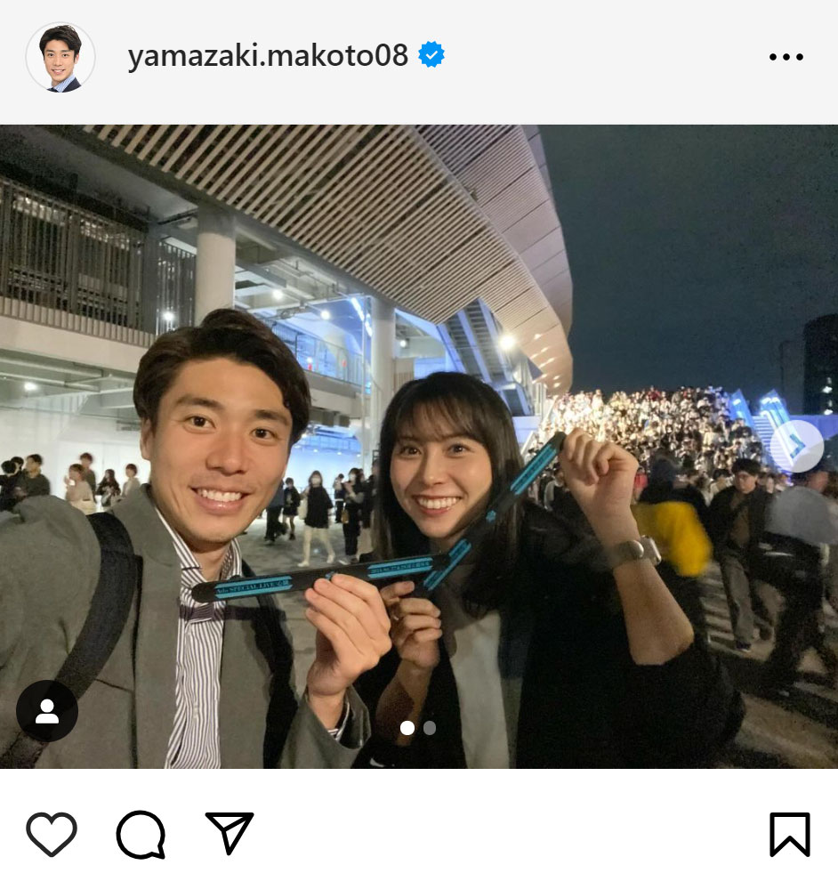 山崎誠アナのインスタグラムから