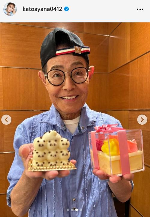 カトちゃんの幸せそうな笑顔にホッコリ 加藤綾菜GW投稿に「ケーキも