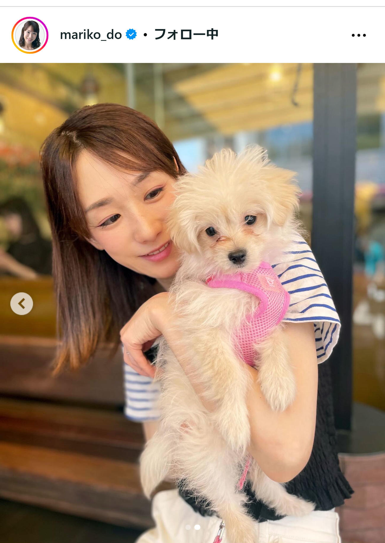 テレビ朝日の堂真理子アナのインスタグラムから