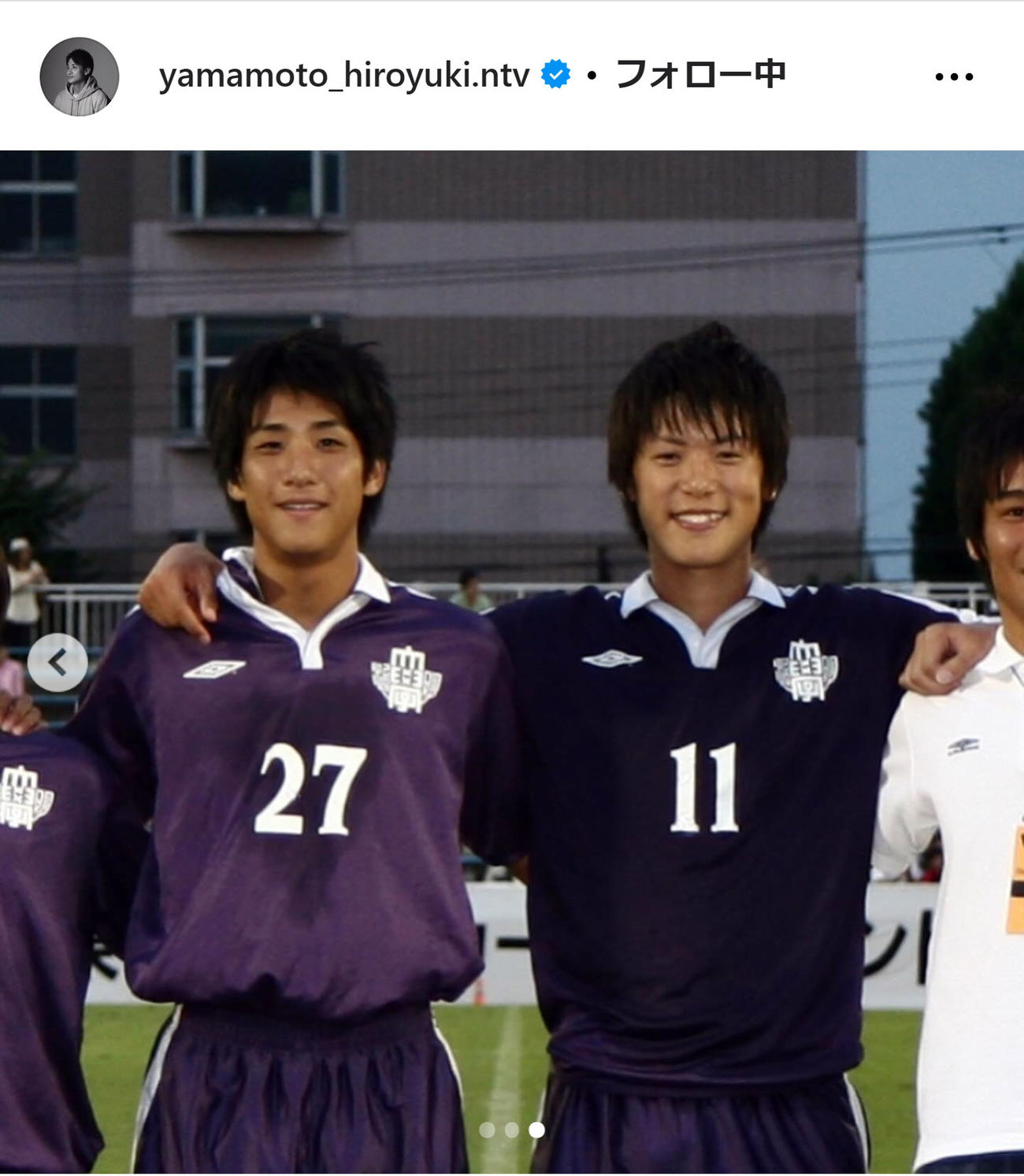 日本テレビ山本紘之アナのインスタグラムから
