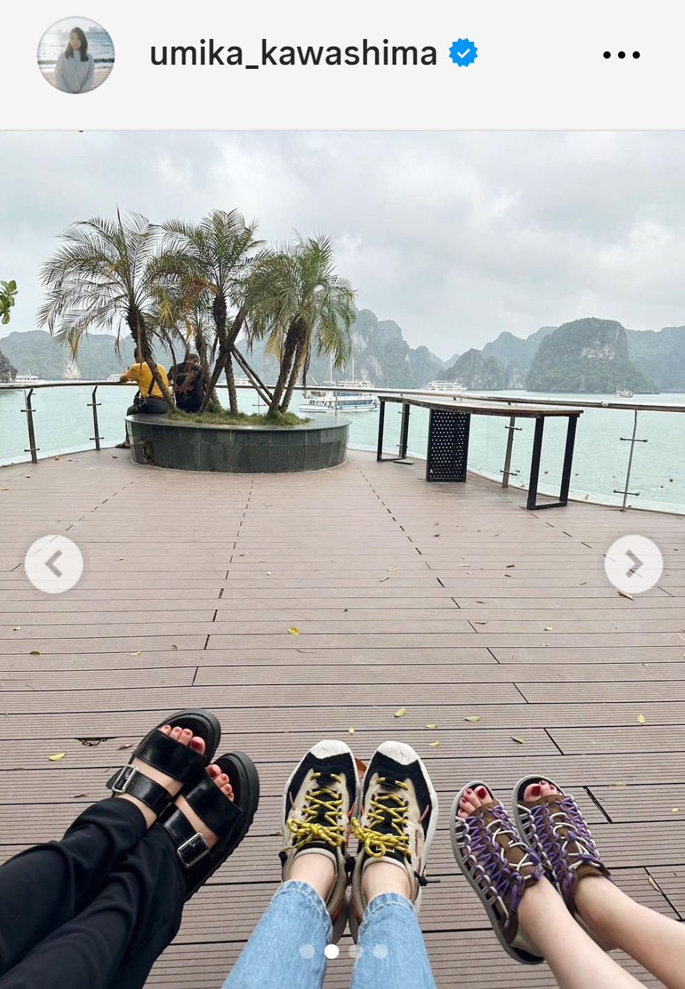 川島海荷のインスタグラムから
