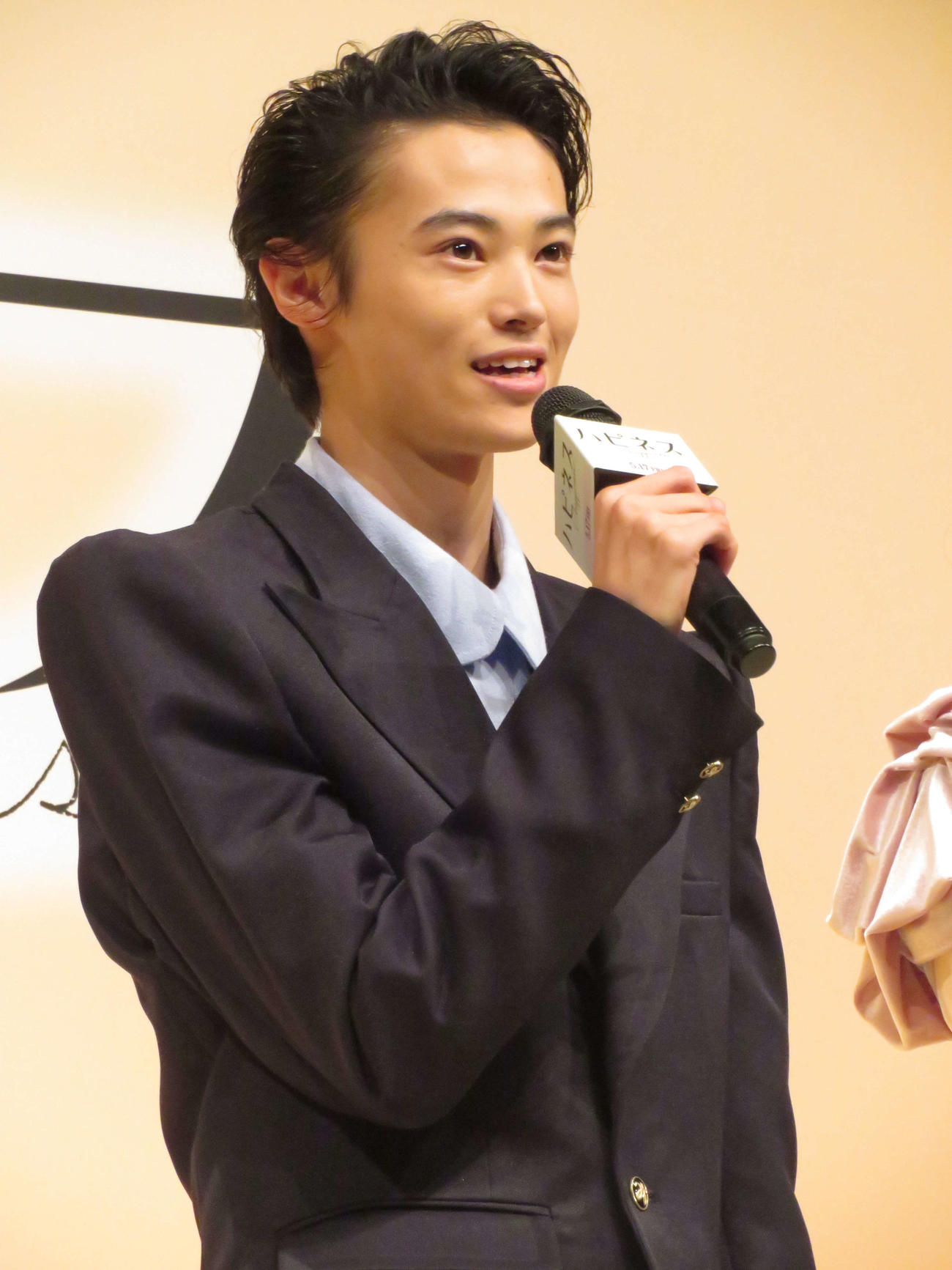 映画「ハピネス」完成披露試写会に出席した窪塚愛流
