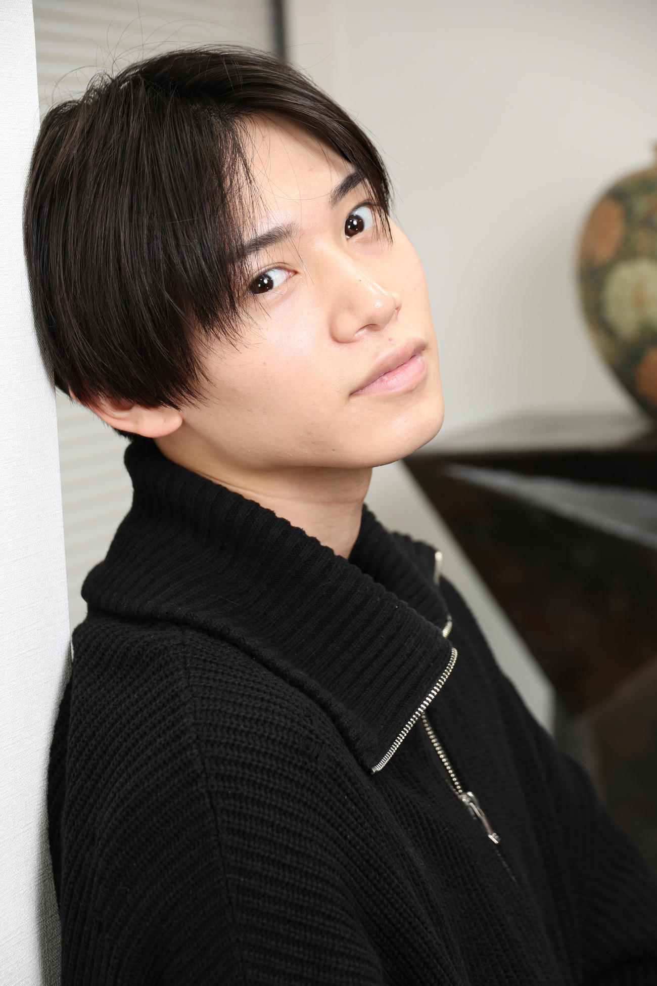 主演ドラマと歌唱について思いを語る佐藤瑠雅（撮影・中島郁夫）
