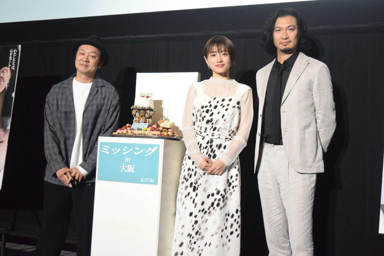 映画「ミッシング」への思いを語った、左から）吉田恵輔監督、石原さとみ、青木崇高（撮影・阪口孝志）