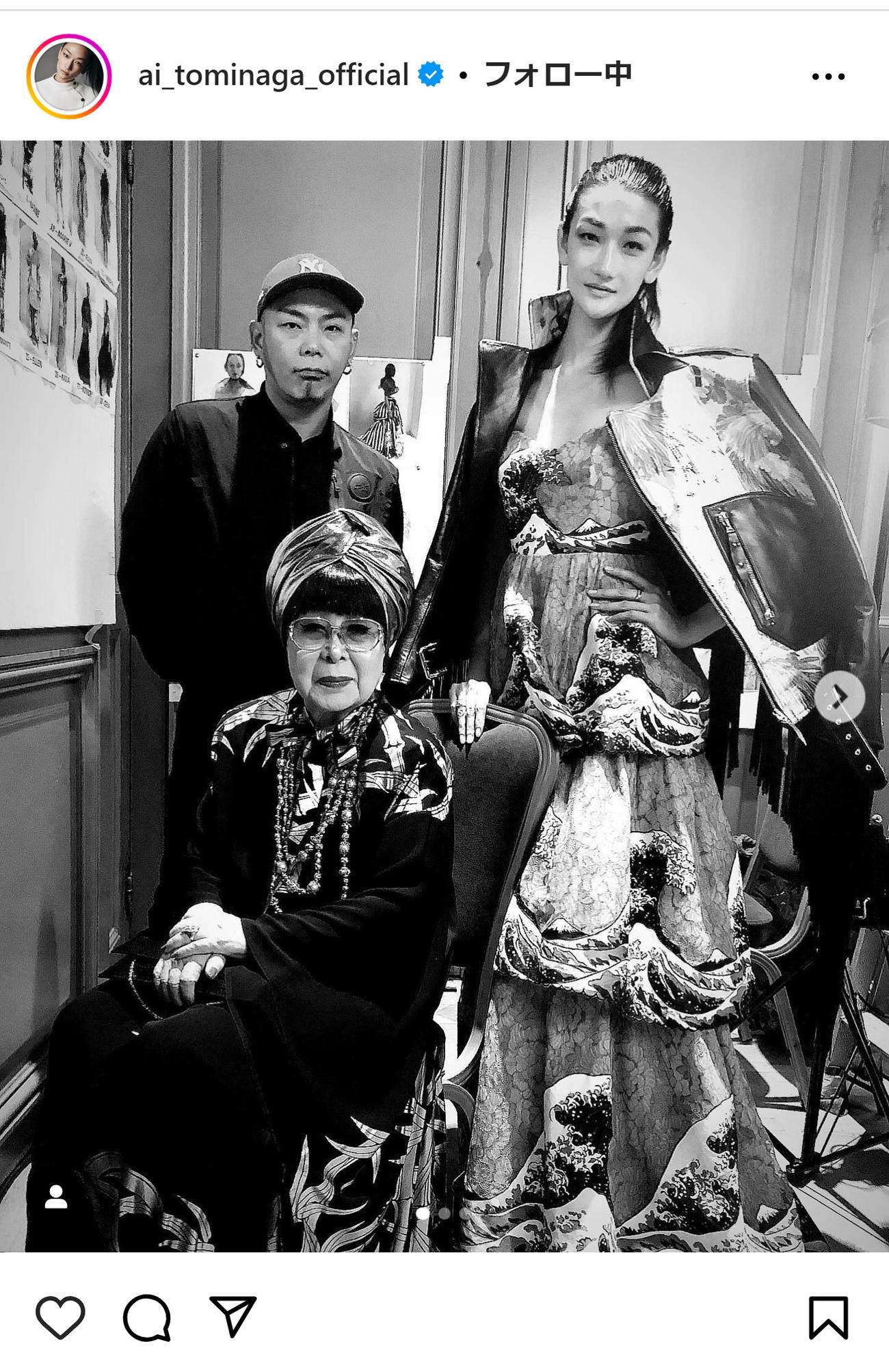 冨永愛のインスタグラムから